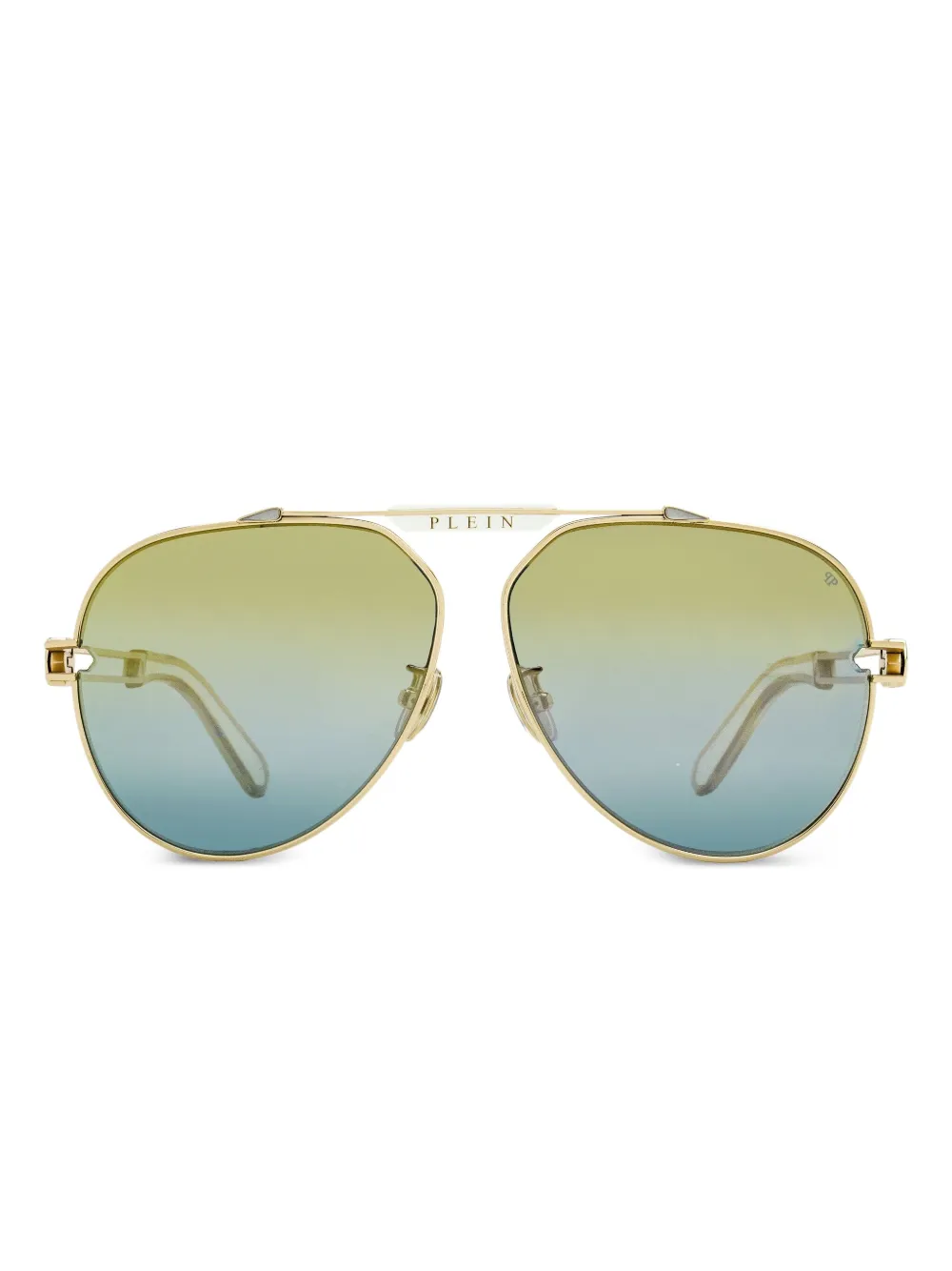 Philipp Plein thin bridge sunglasses | Gold | Image 1