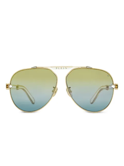 Philipp Plein lentes de sol con puente fino