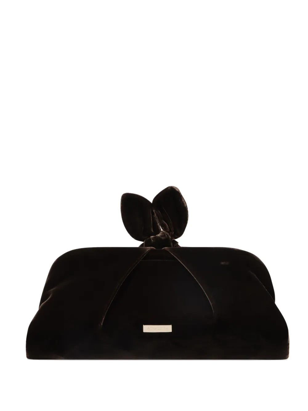 Aquazzura bow detail clutch bag | Brown | Image 1