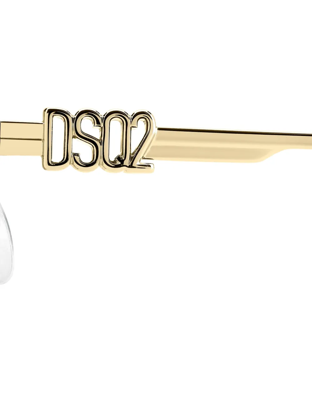 Dsquared2 Logo-detail Geometric Sunglasses In Gold
