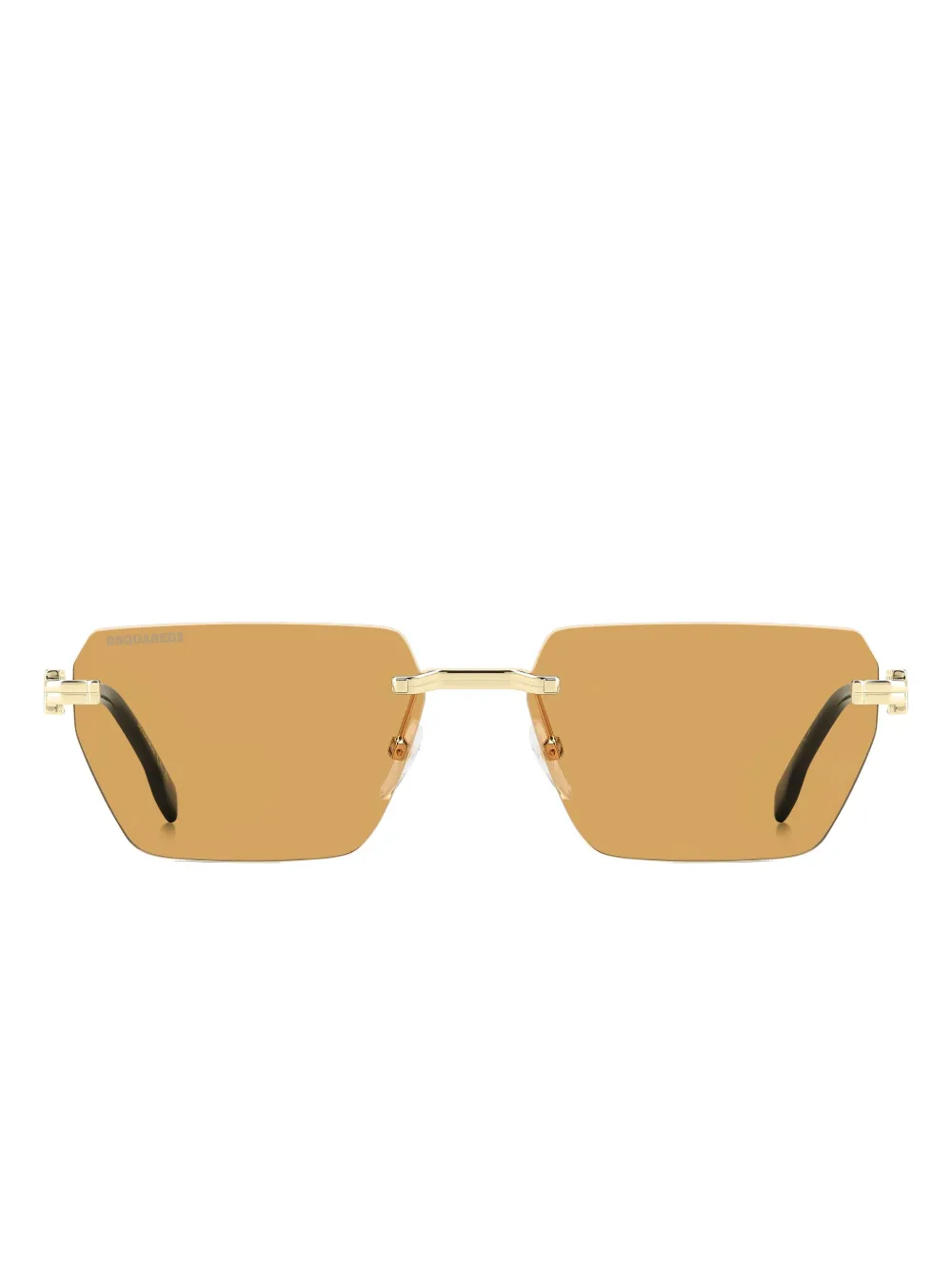 DSQUARED2 EYEWEAR logo-detail geometric sunglasses | Gold | Image 1
