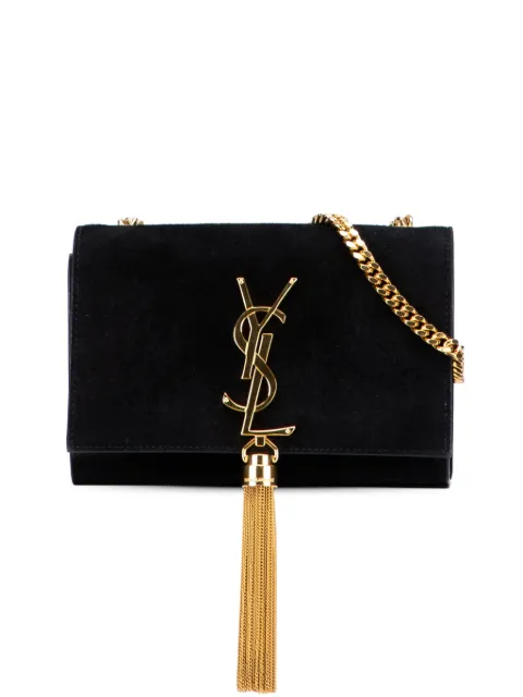 Saint Laurent Pre-Owned 2017 Small Velvet Monogram Kate Tassel crossbody bag