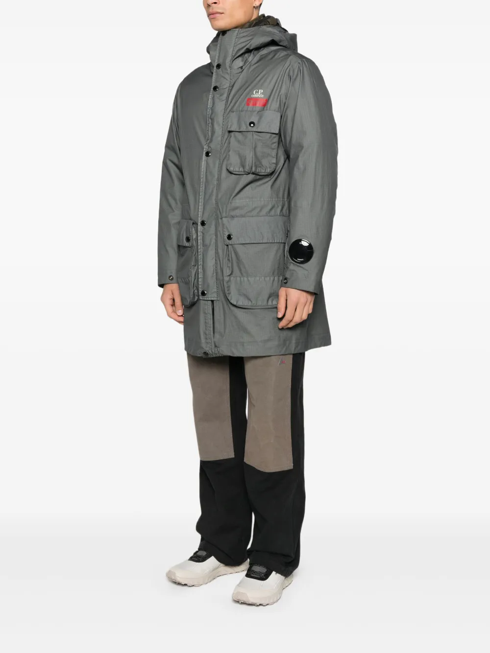 C.P. Company Mille jas met capuchon Grijs