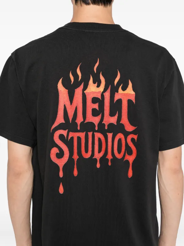 NEAU Tシャツ　Melt Tee Melt graphic-printed T-shirt | Black | FARFETCH AO