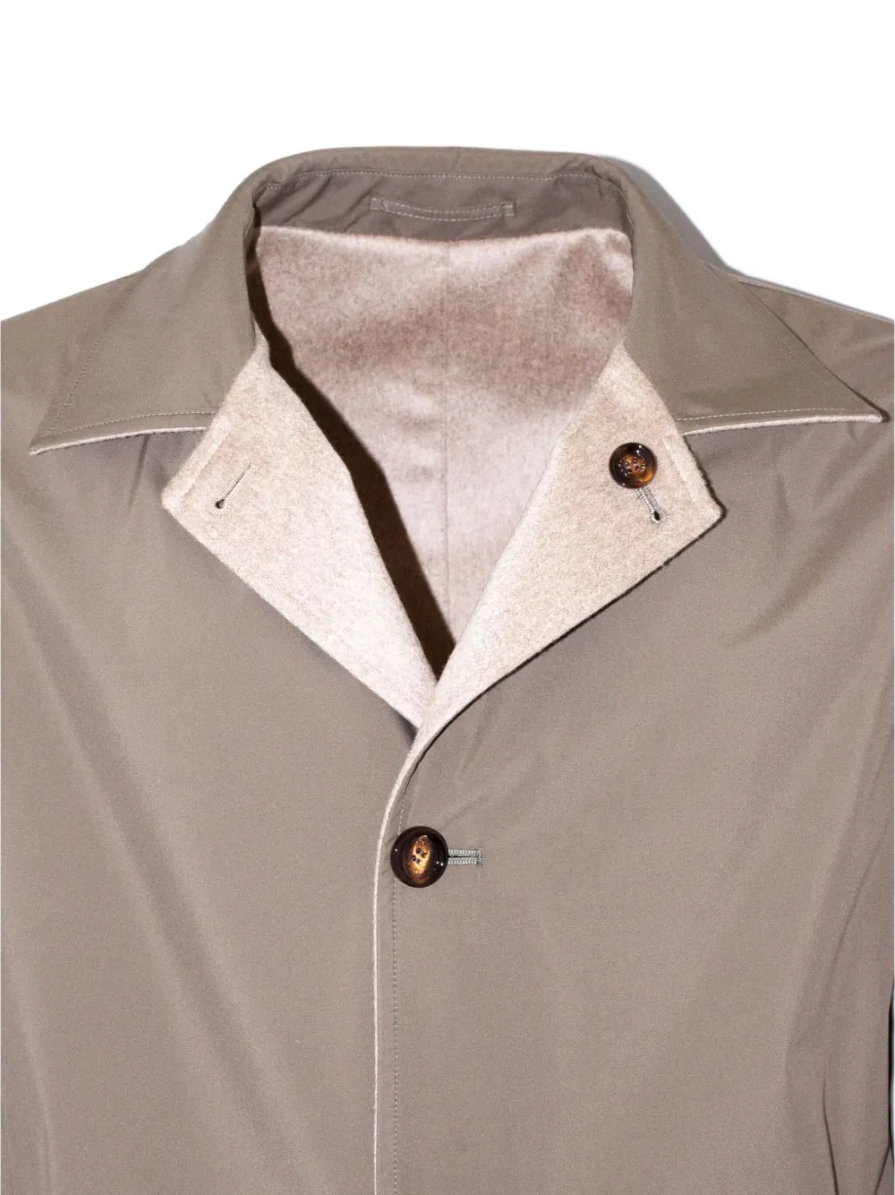 Kired Buttoned Coat In Brown