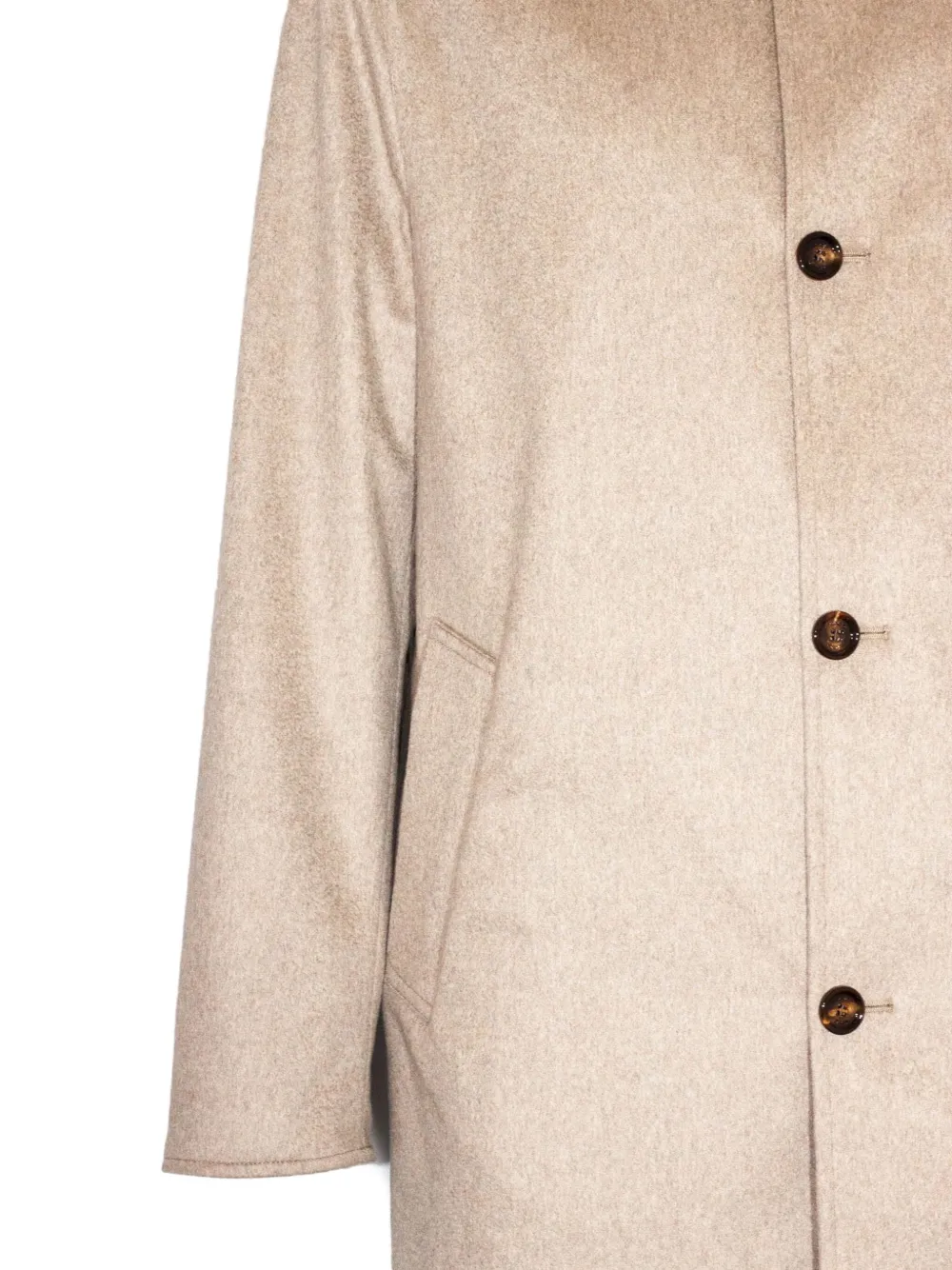 Kired Buttoned Coat In Brown