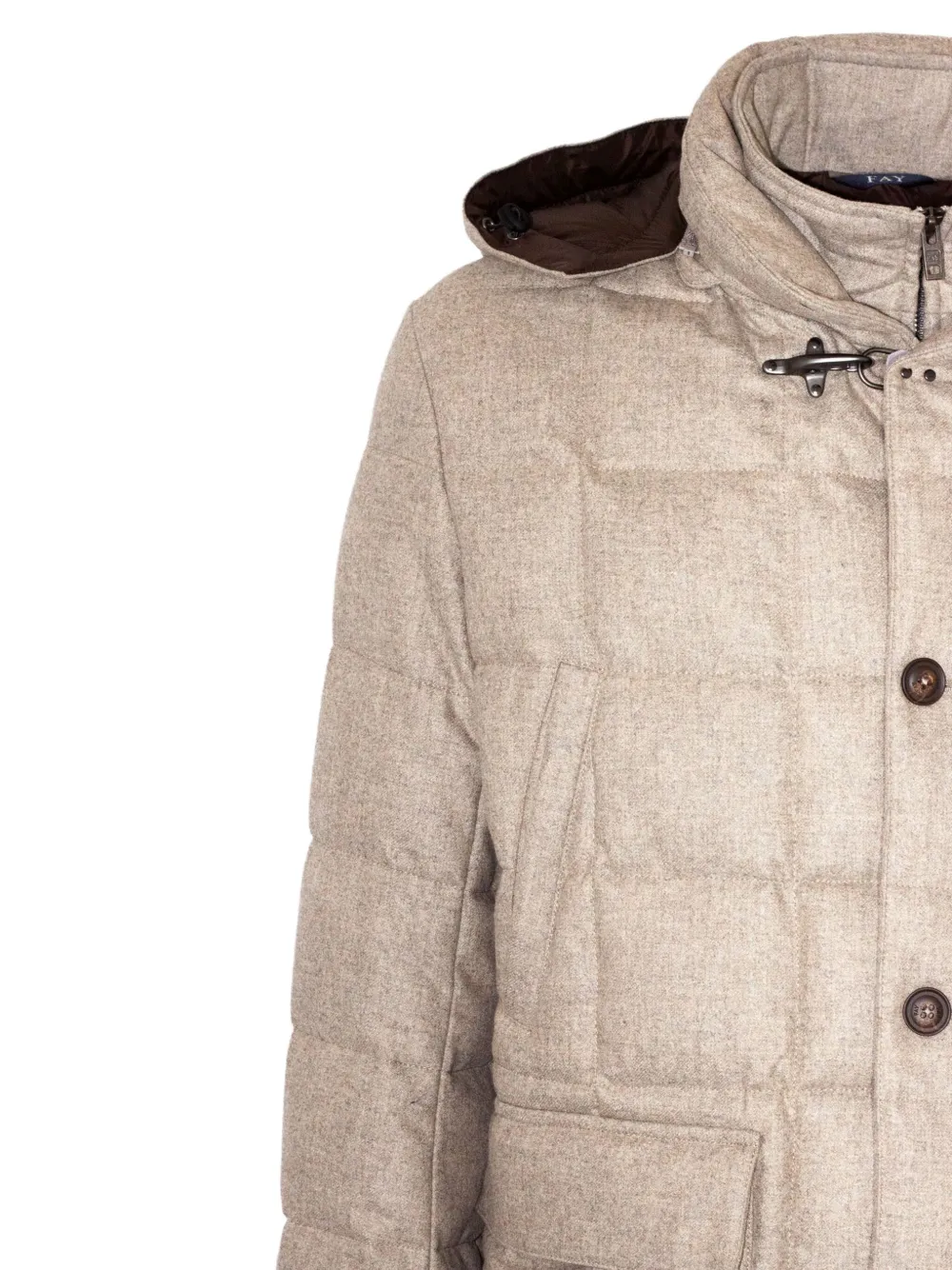 Fay Long-sleeved Cotton Jacket In Neutral