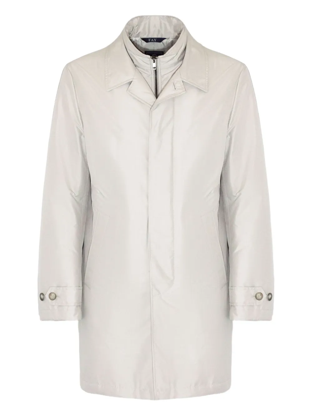 Fay buttoned collar coat | Neutrals | Image 1