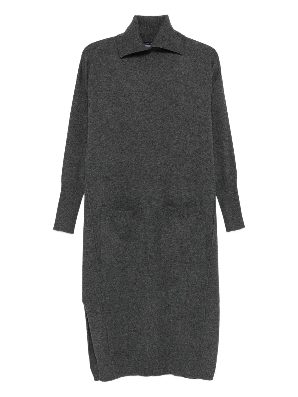 Lorena Antoniazzi robe en maille à poches poitrine | gris | Image 1