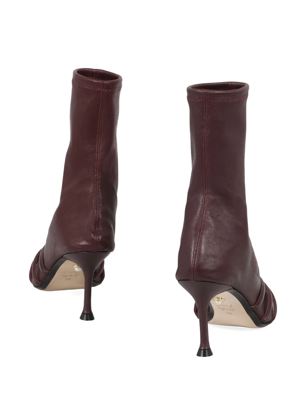 Alevì 95mm Iman leather-cage ankle boots Rood