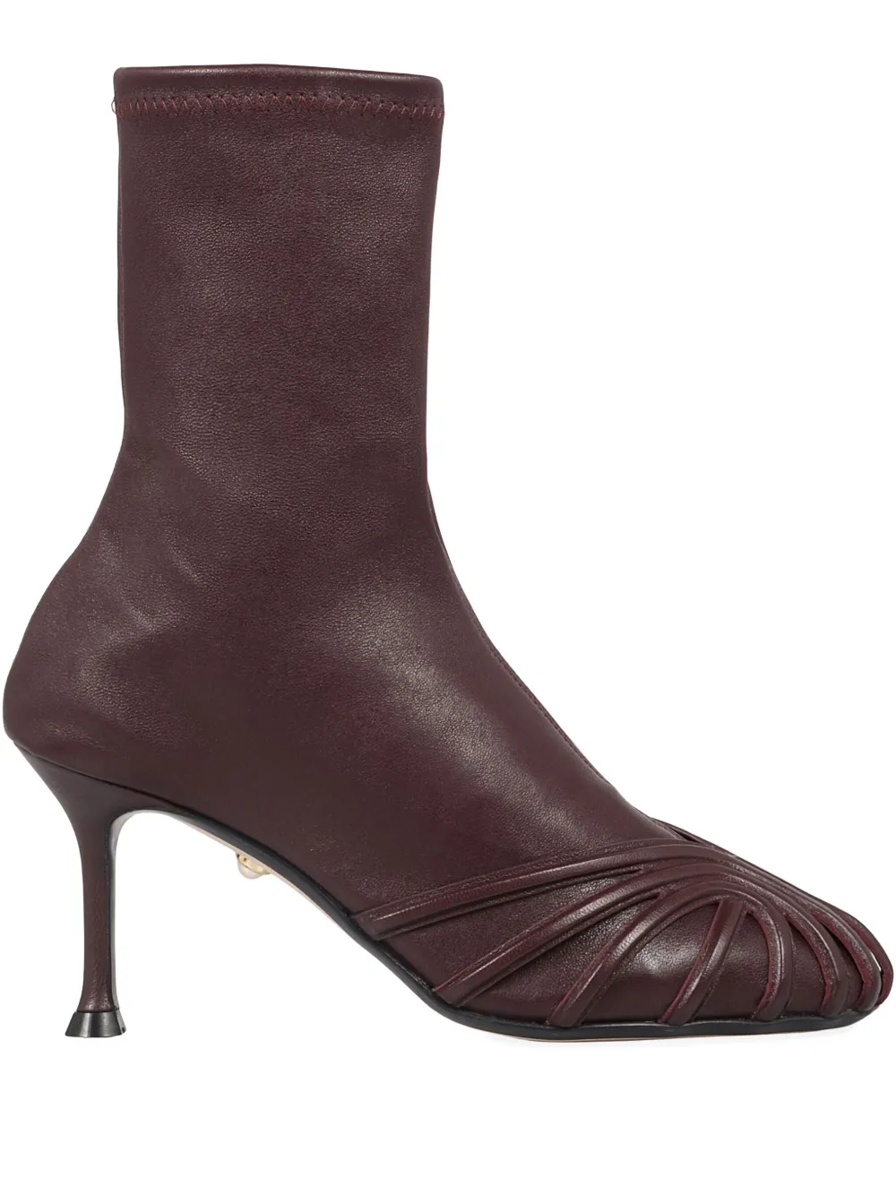 Alevì 95mm Iman leather-cage ankle boots Rood
