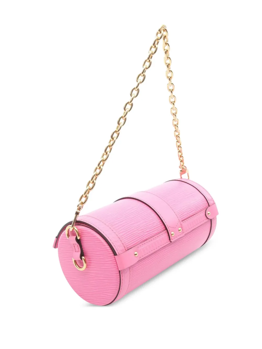 Pre-owned Louis Vuitton 2021-2025 Epi Papillon Trunk Satchel In Pink
