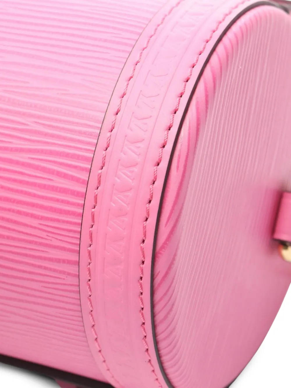 Pre-owned Louis Vuitton 2021-2025 Epi Papillon Trunk Satchel In Pink