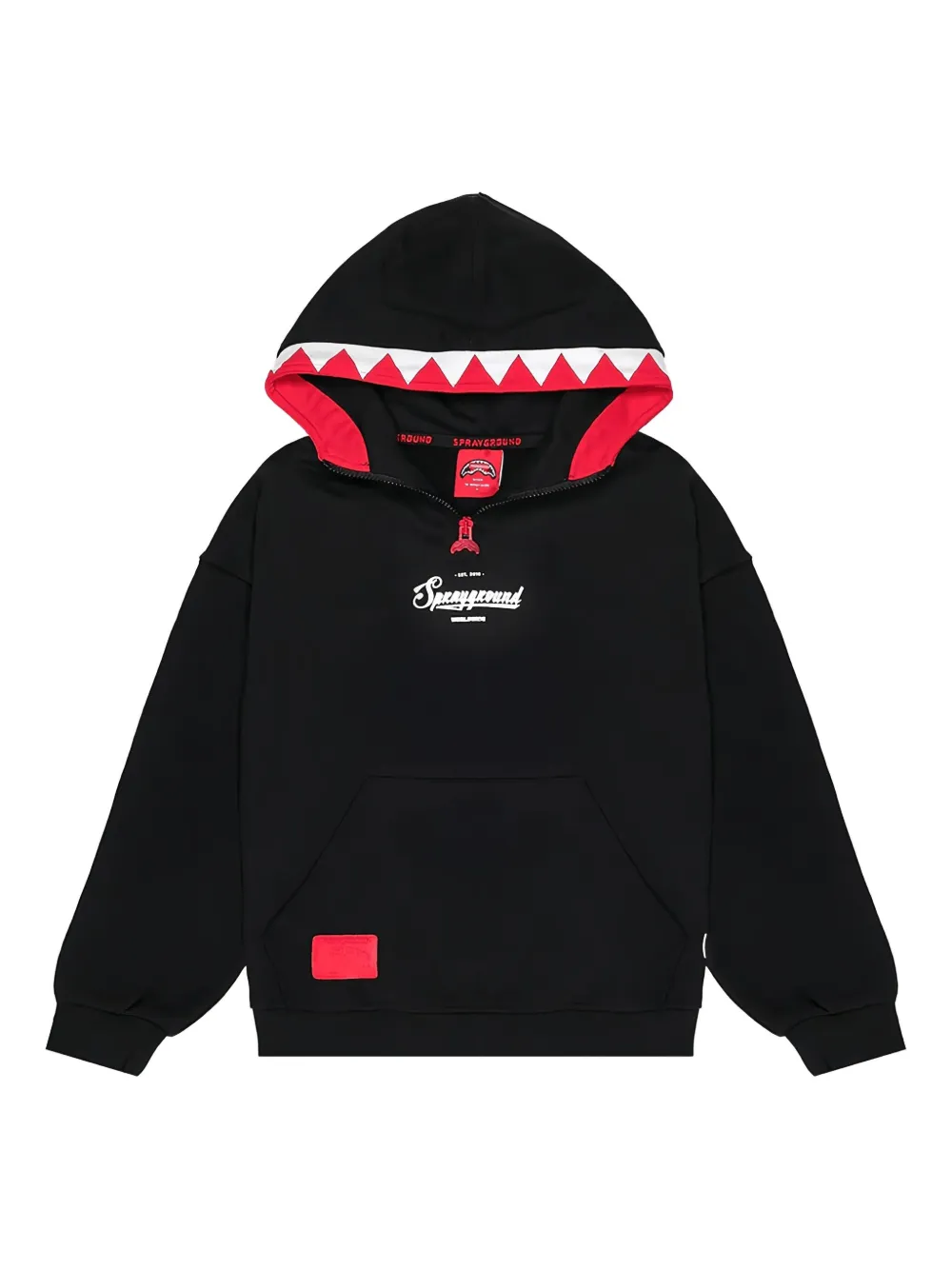 Sprayground shark tooth-detail hoodie | Black | Image 1