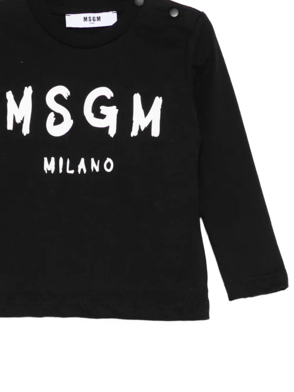 MSGM Kids ロングTシャツ | ブラック | FARFETCH JP