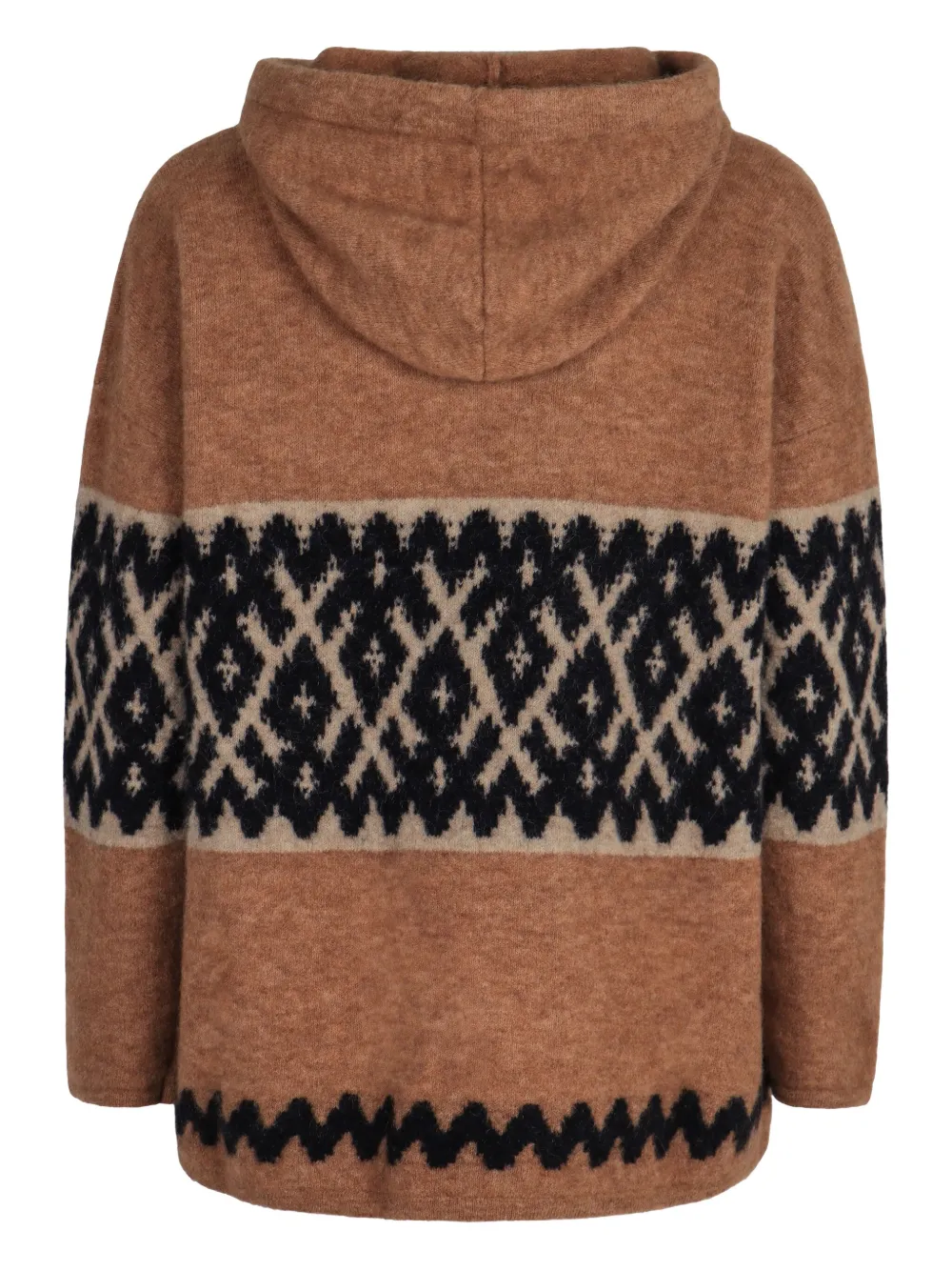 'S Max Mara Hoodie met jacquard - Bruin