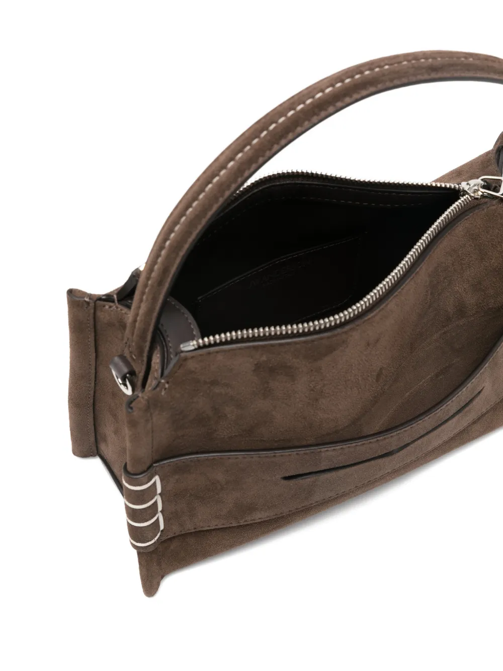 JW Anderson Small Loafer Suede Top Handle Bag in Brown, view 5