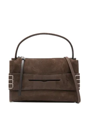 JW Anderson small loafer suede top handle bag