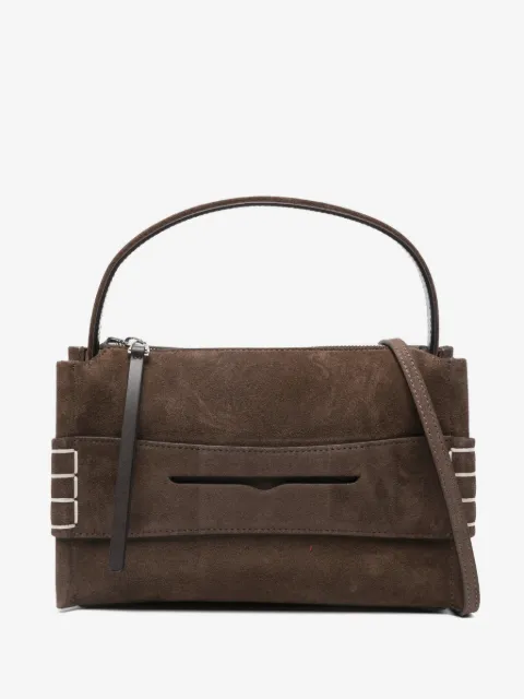 JW Anderson small loafer suede top handle bag