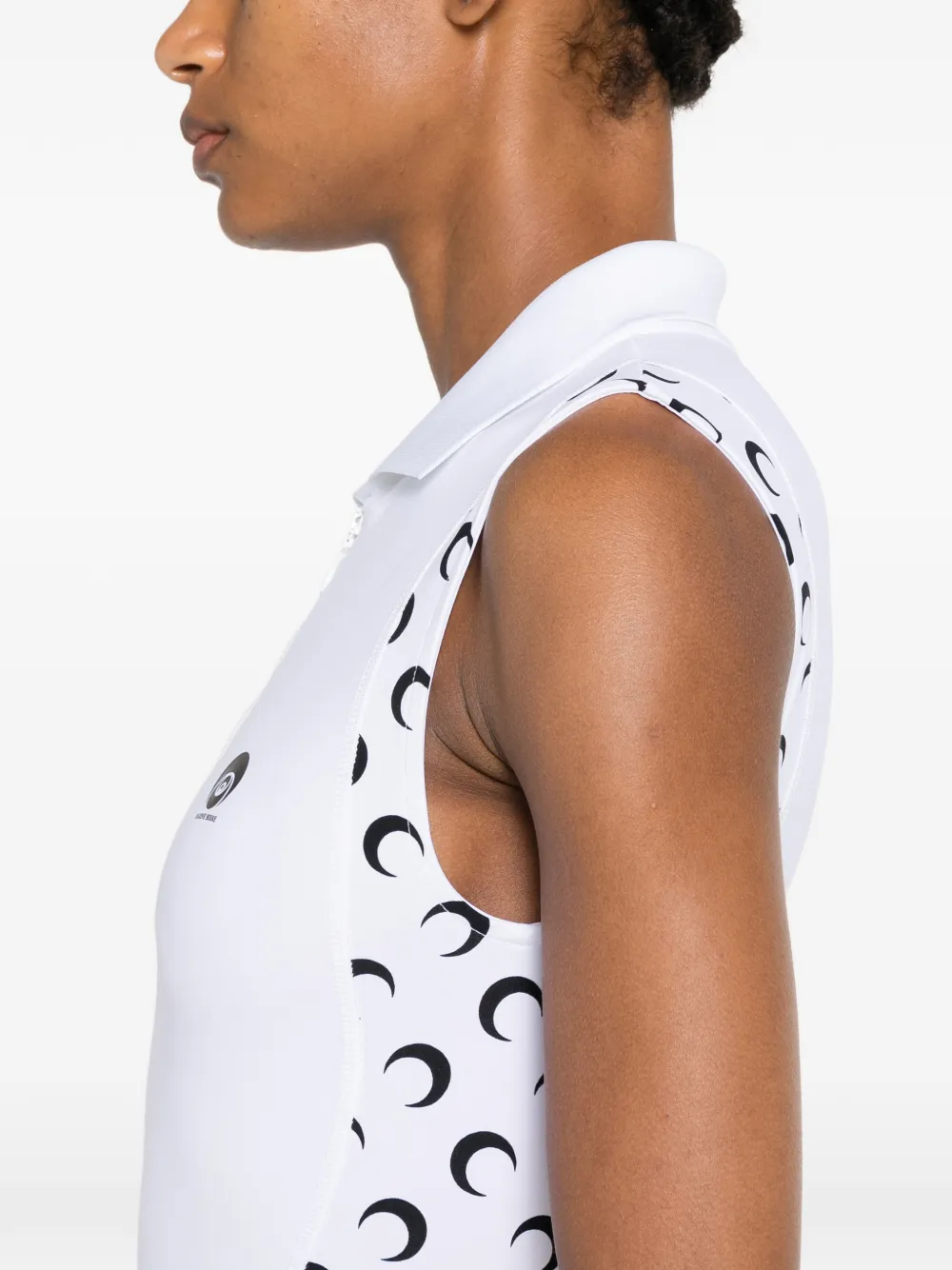 Marine Serre Athleisure mini-jurk Wit