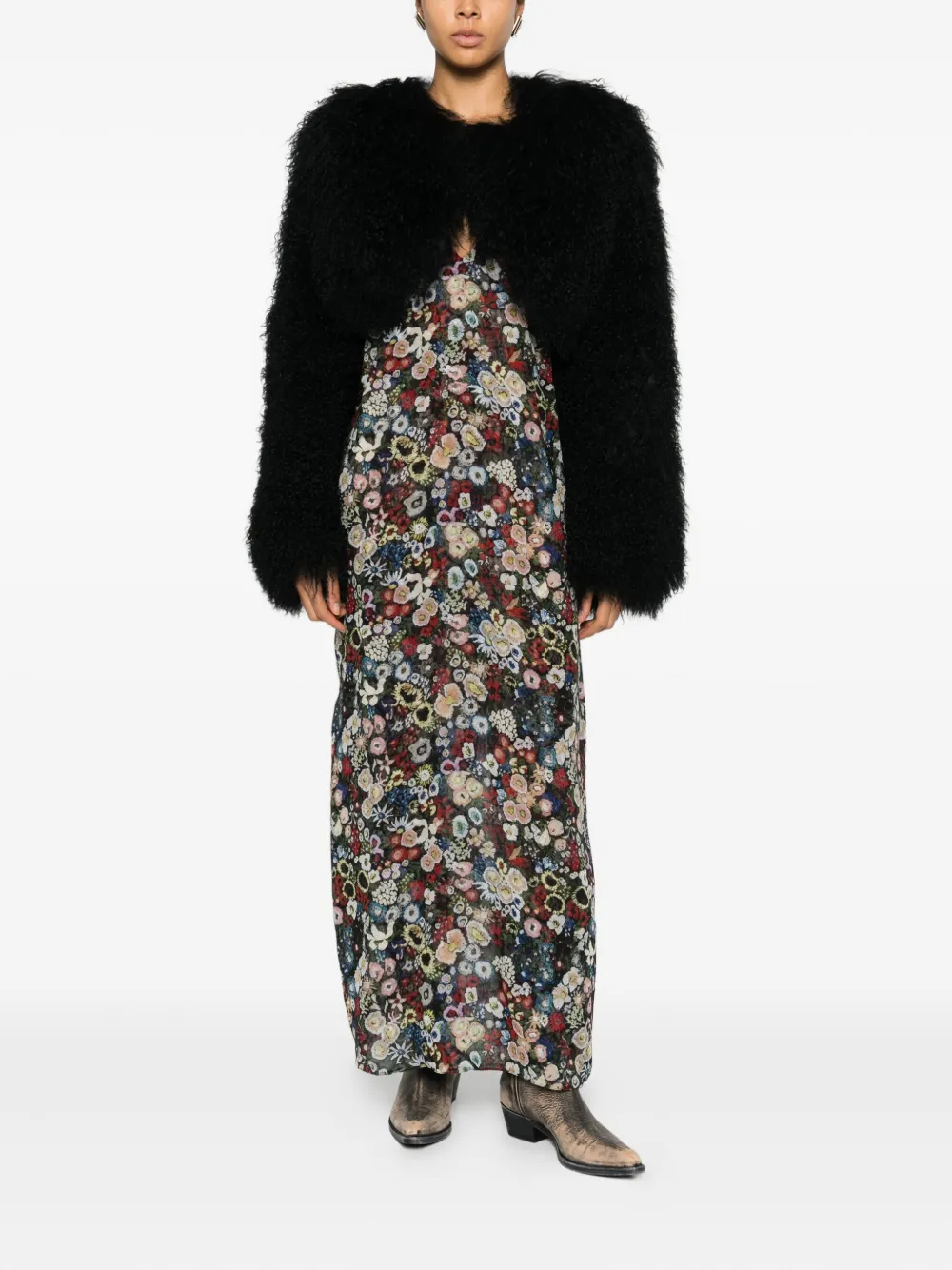 Khaite Taja Midi Dress In Multi