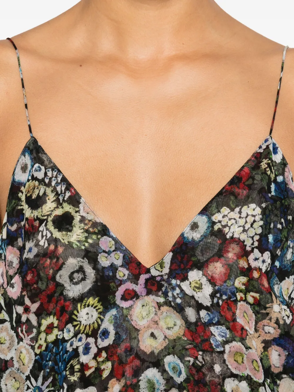 Khaite Taja Midi Dress In Multi