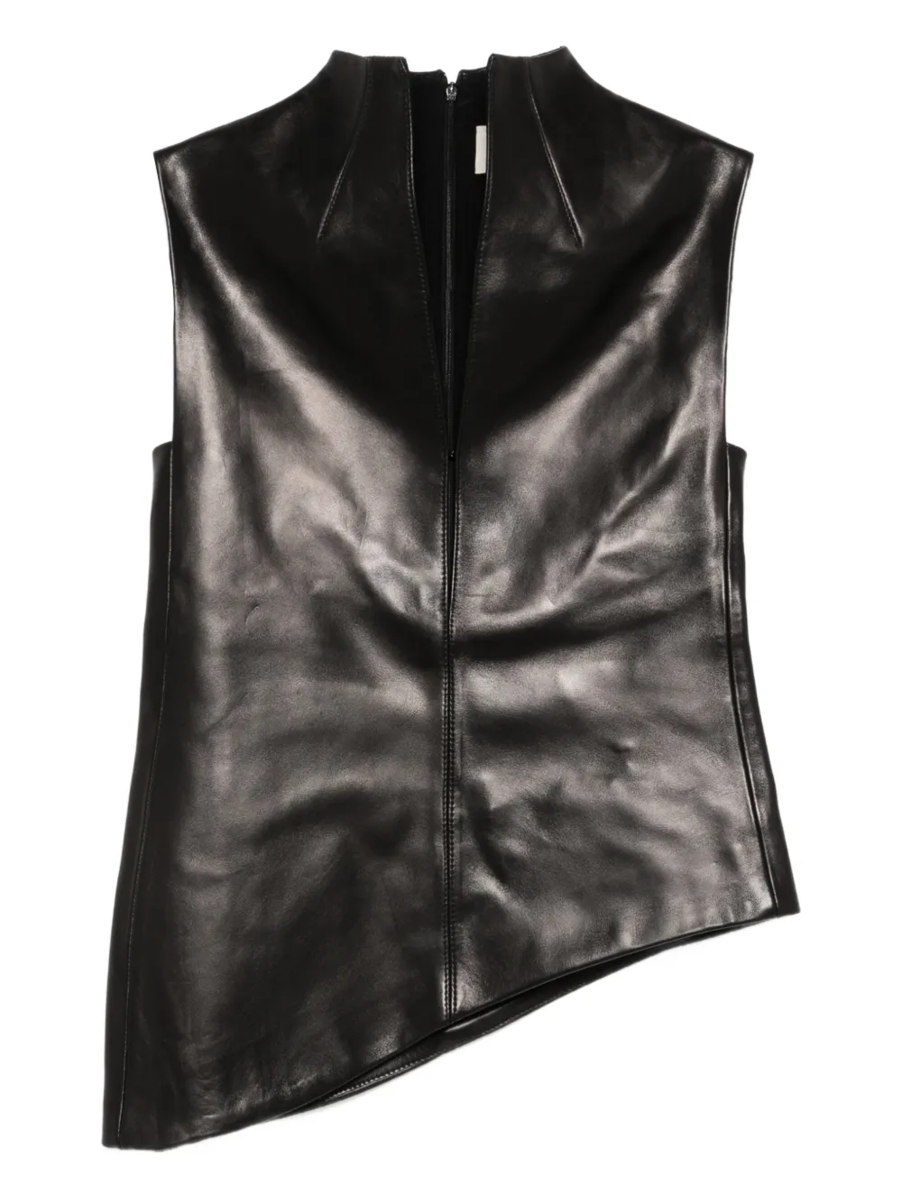 KHAITE Von high-neck asymmetric top - Nero