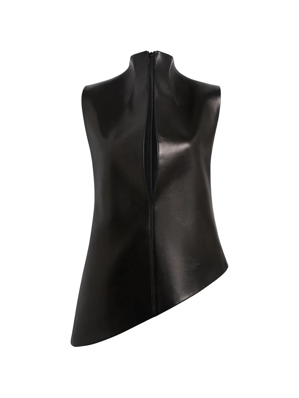 KHAITE Von high-neck asymmetric top - Nero