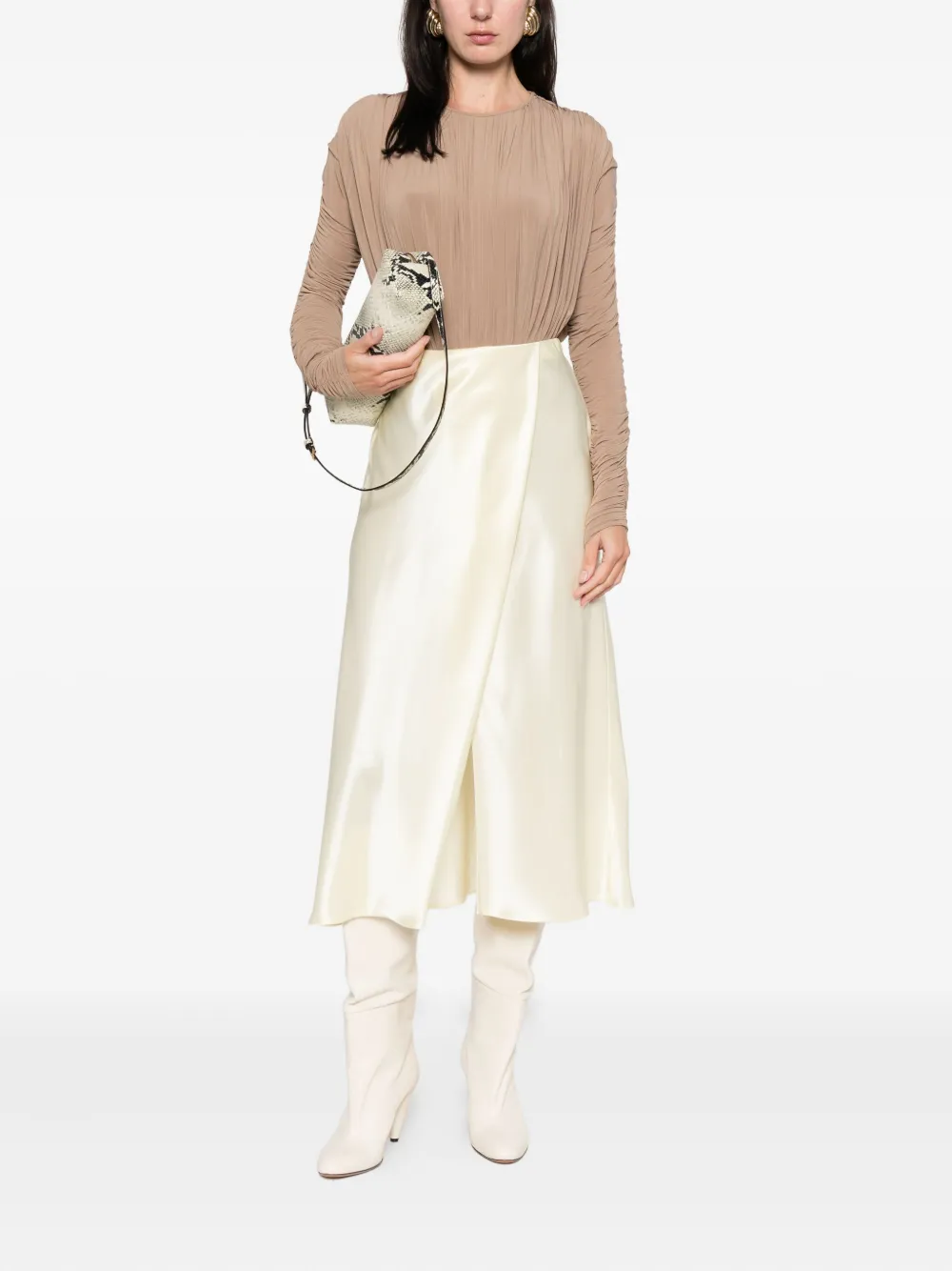 Khaite Demi Midi Skirt In Multi