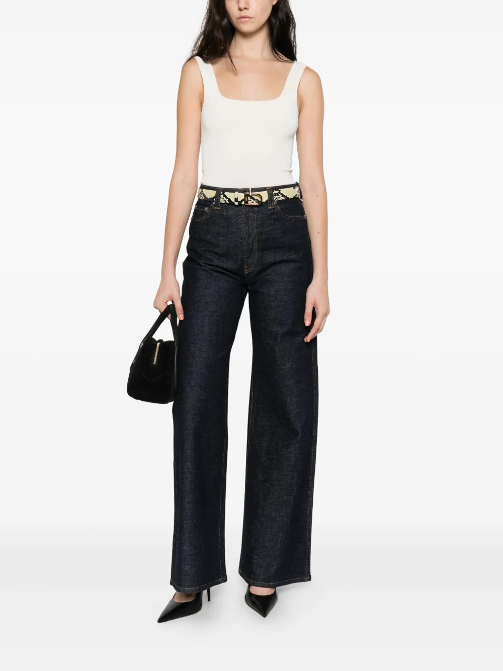 Khaite Wide-leg Dane Jeans In Blue