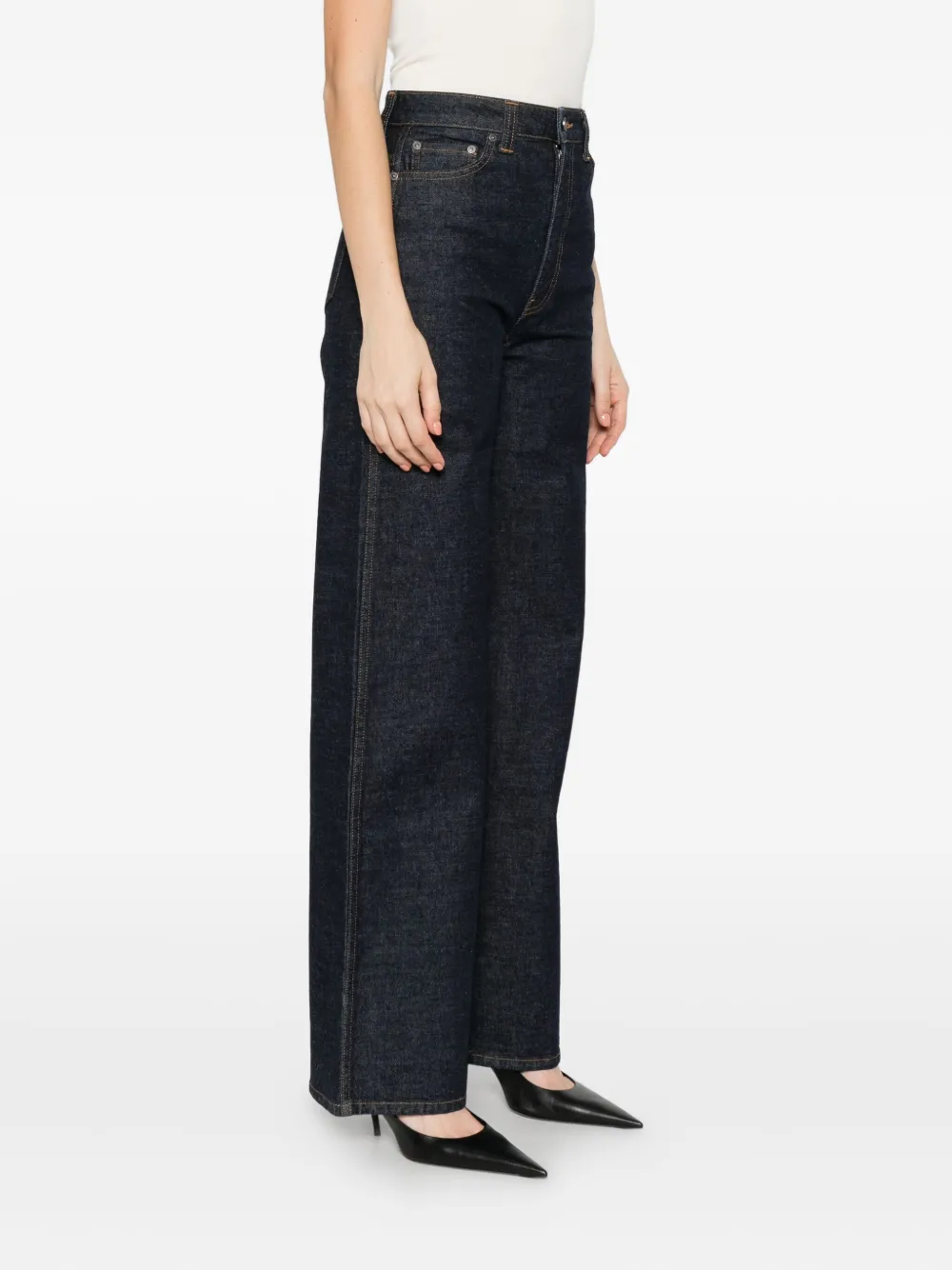 Khaite Wide-leg Dane Jeans In Blue