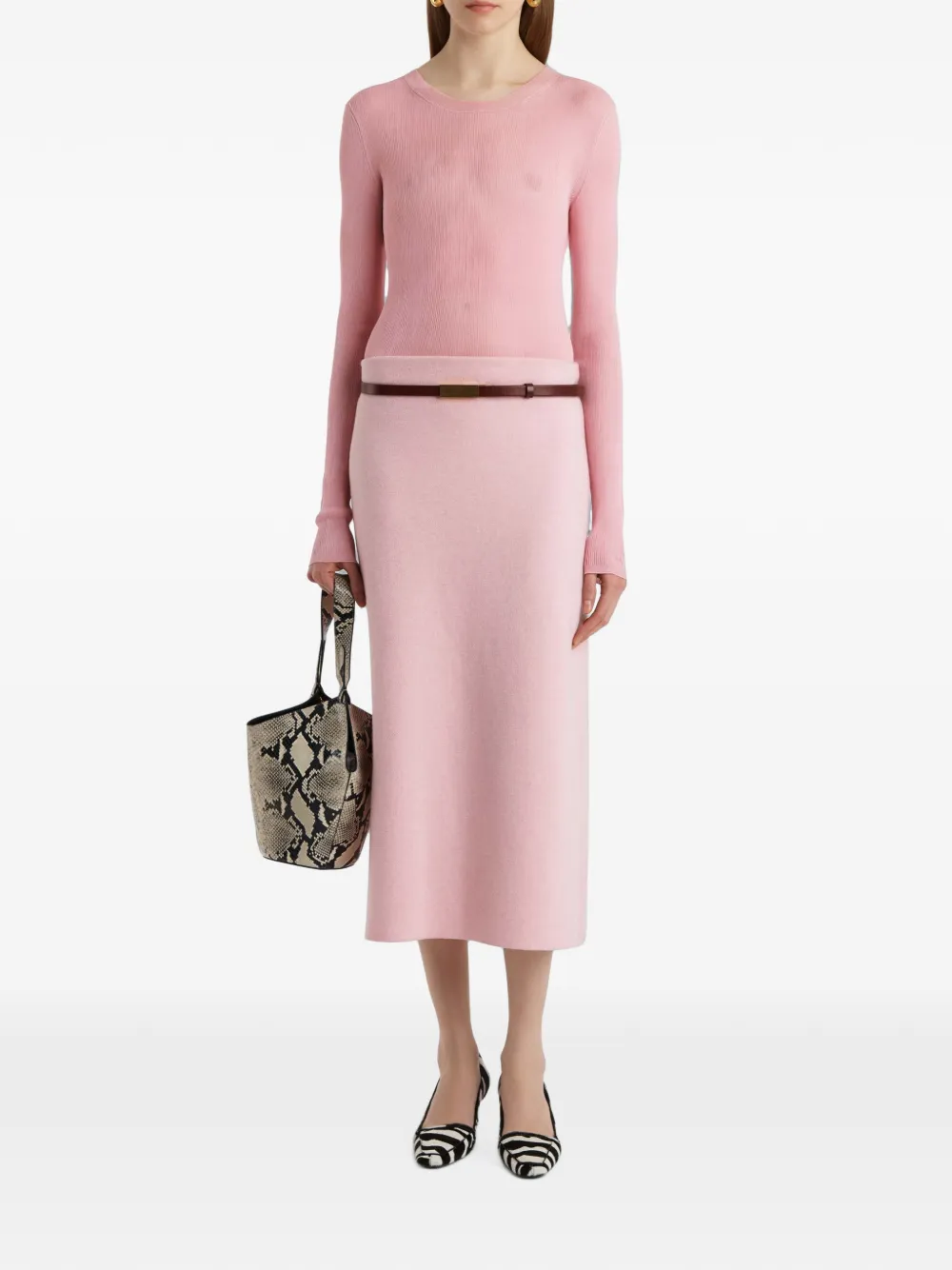 KHAITE Mosi Top in Pink, view 2