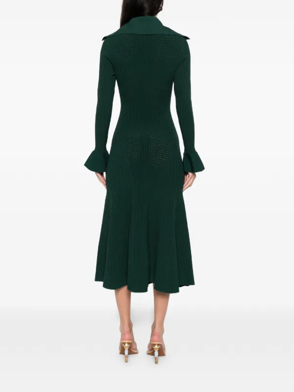 self portrait green midi dress Green Satin Midi Dress self-portrait-US