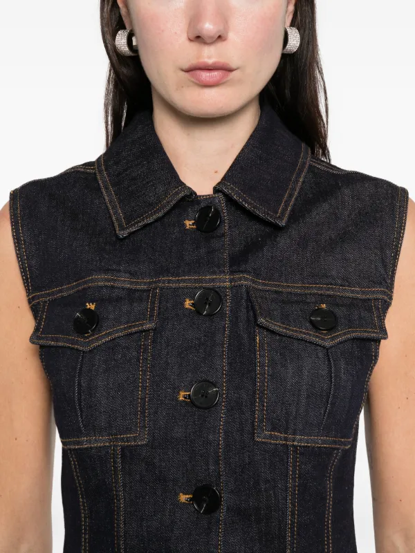 popular dress designers Arwen Denim Mini Dress Black main image 0