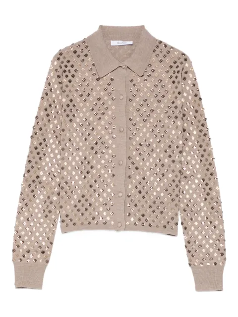Max Mara cárdigan con detalles en el cuello