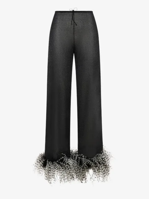 Oséree Lumière Plumage straight-leg trousers