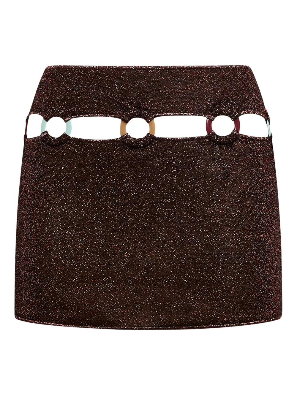 Oséree Lumière multi-ring mini skirt | Brown | Image 1