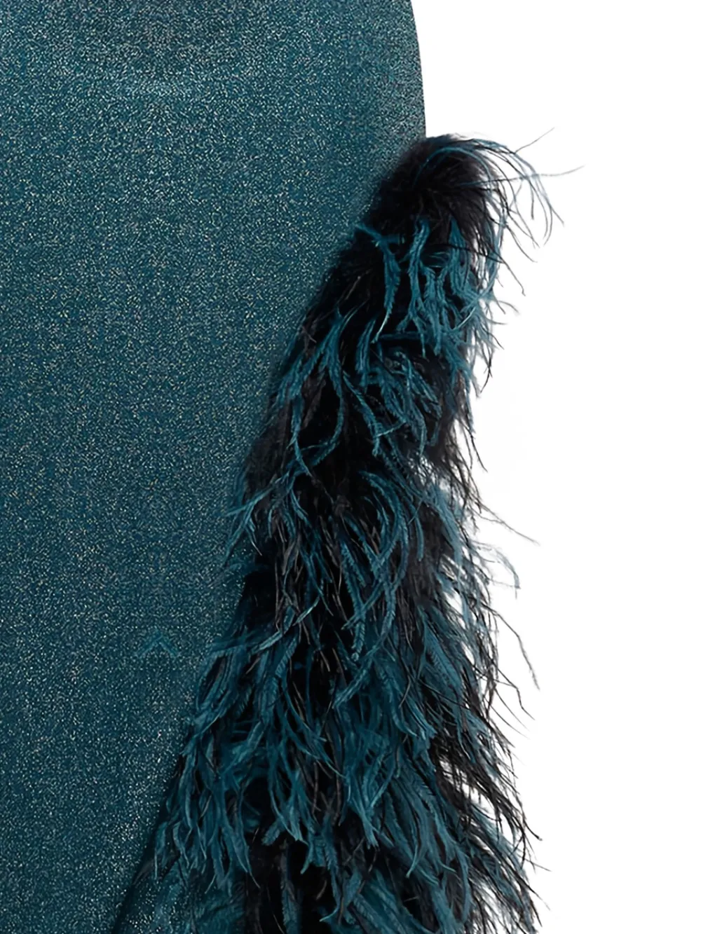 Os&eacute;ree Lumi&egrave;re Plumage asymmetrische jurk met col - Blauw