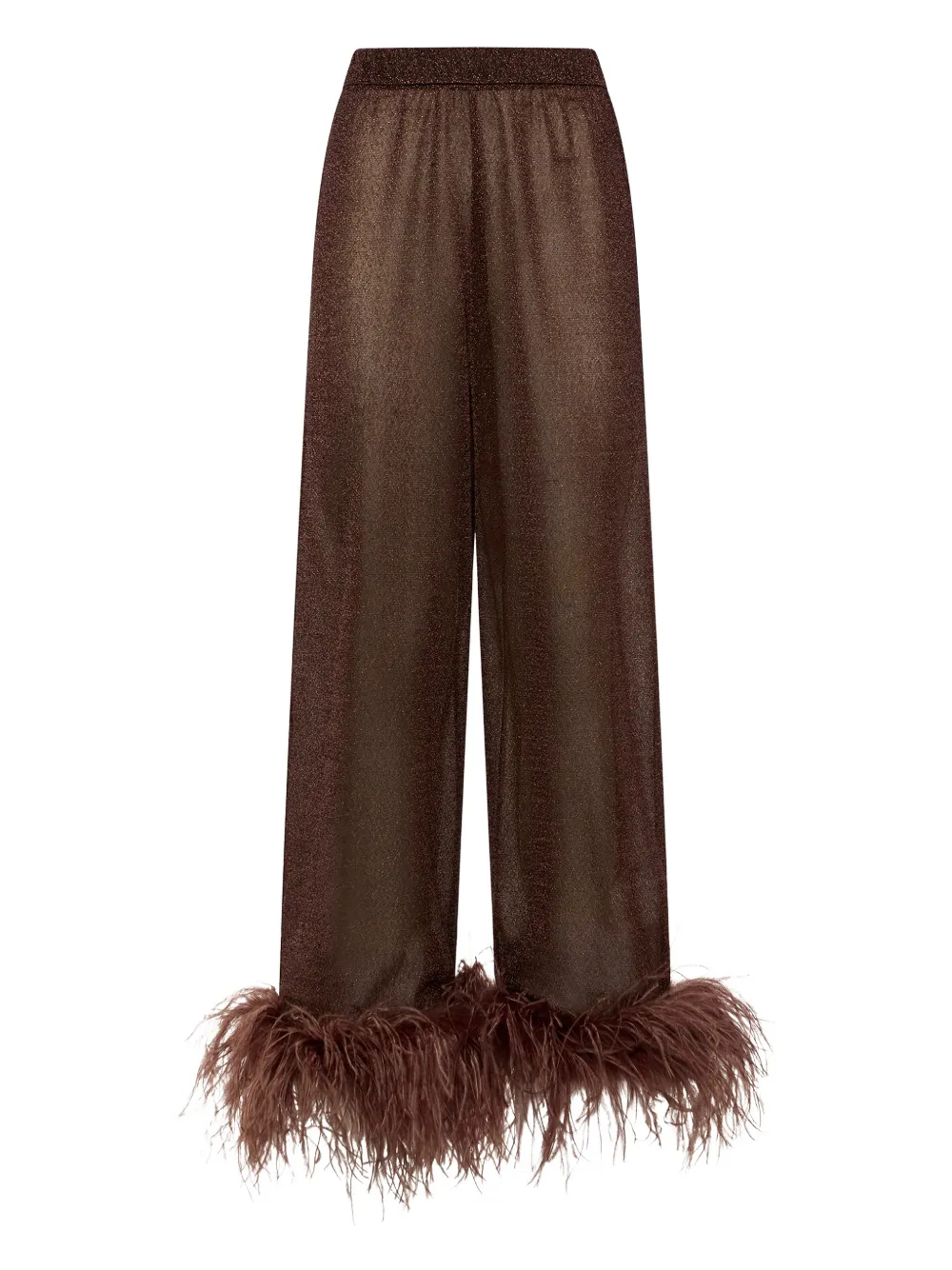 Oséree Lumière Plumage trousers - Marrone