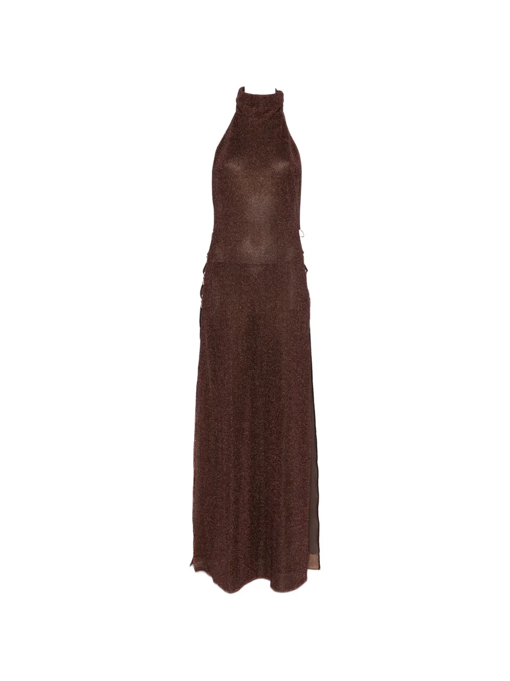 Oséree ring turtleneck maxi dress - Marrone