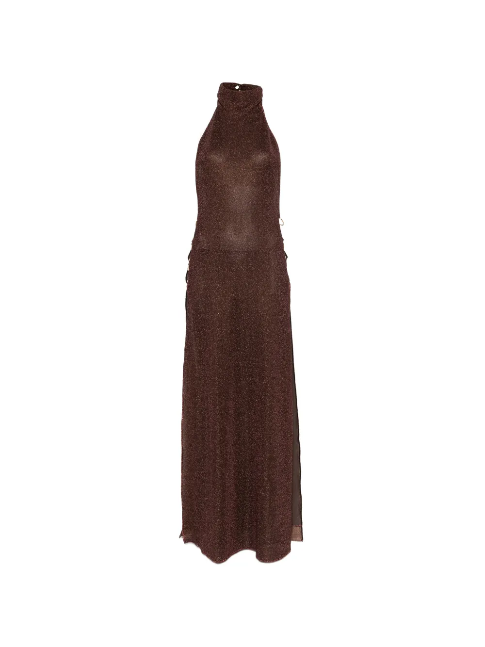 Oséree ring turtleneck maxi dress - Marrone