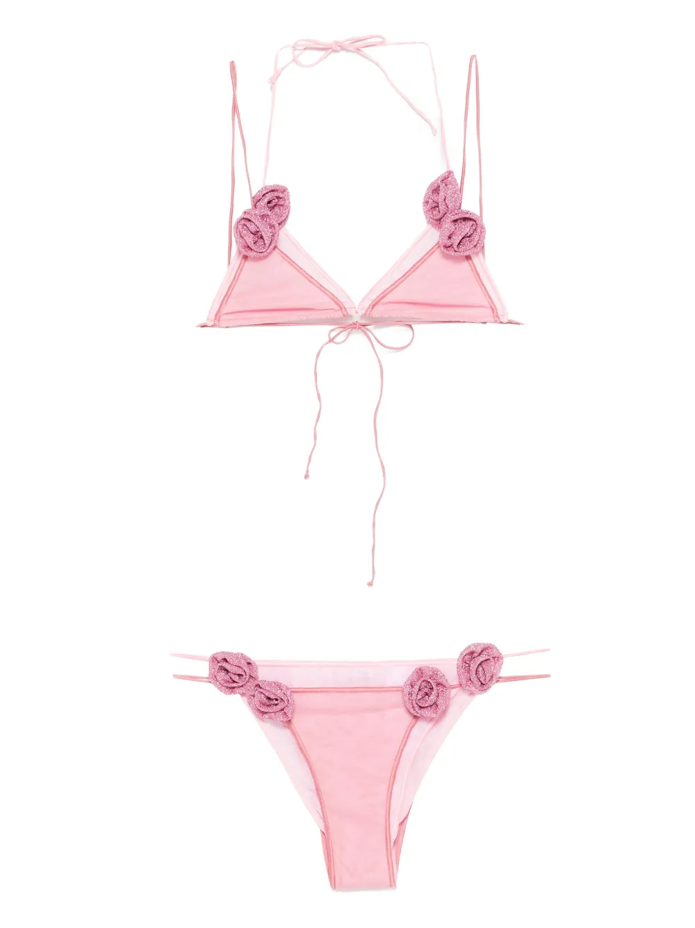 Oséree mesh two-piece bikini - Rosa