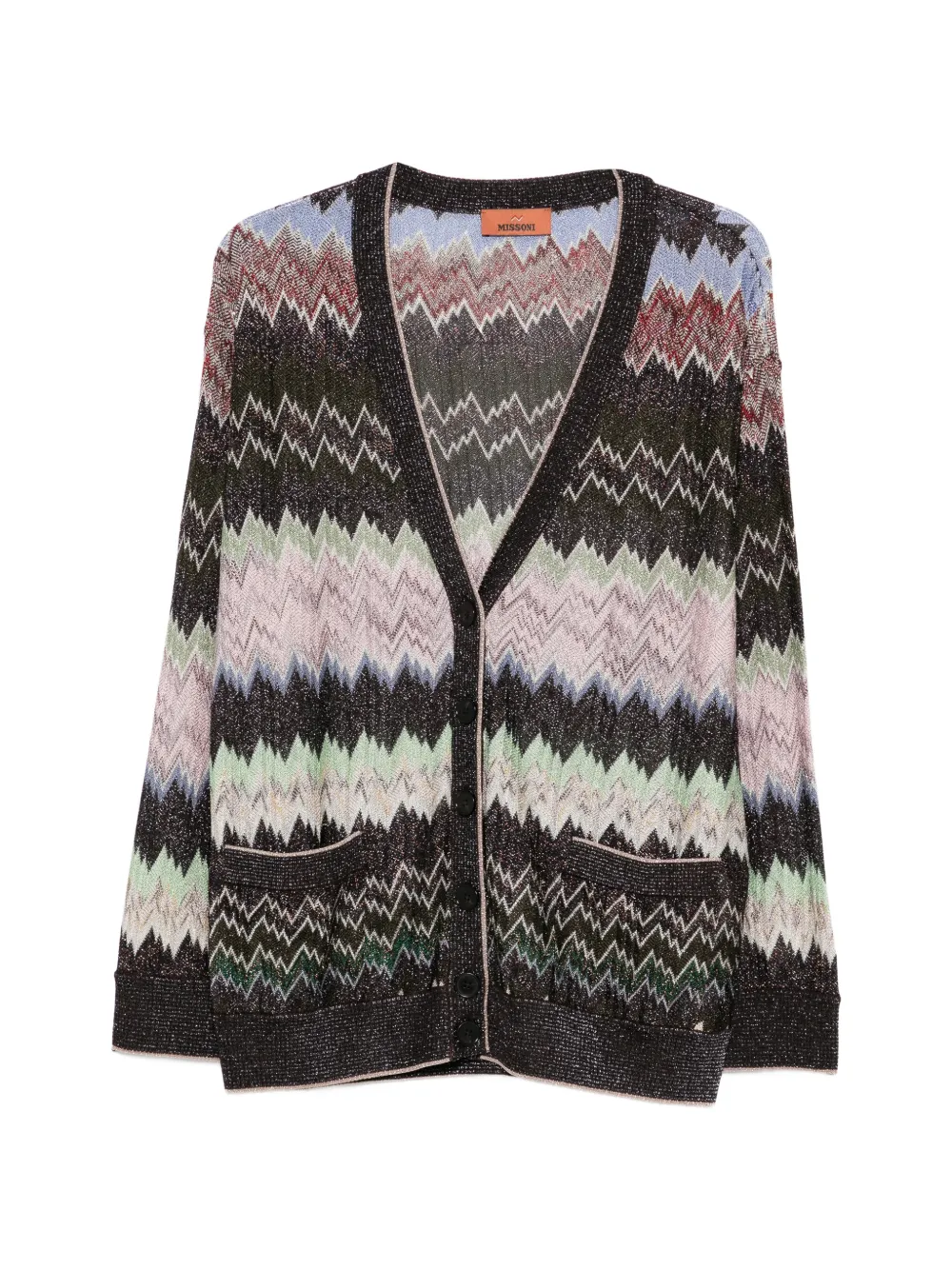 Missoni button zigzag cardigan - Schwarz