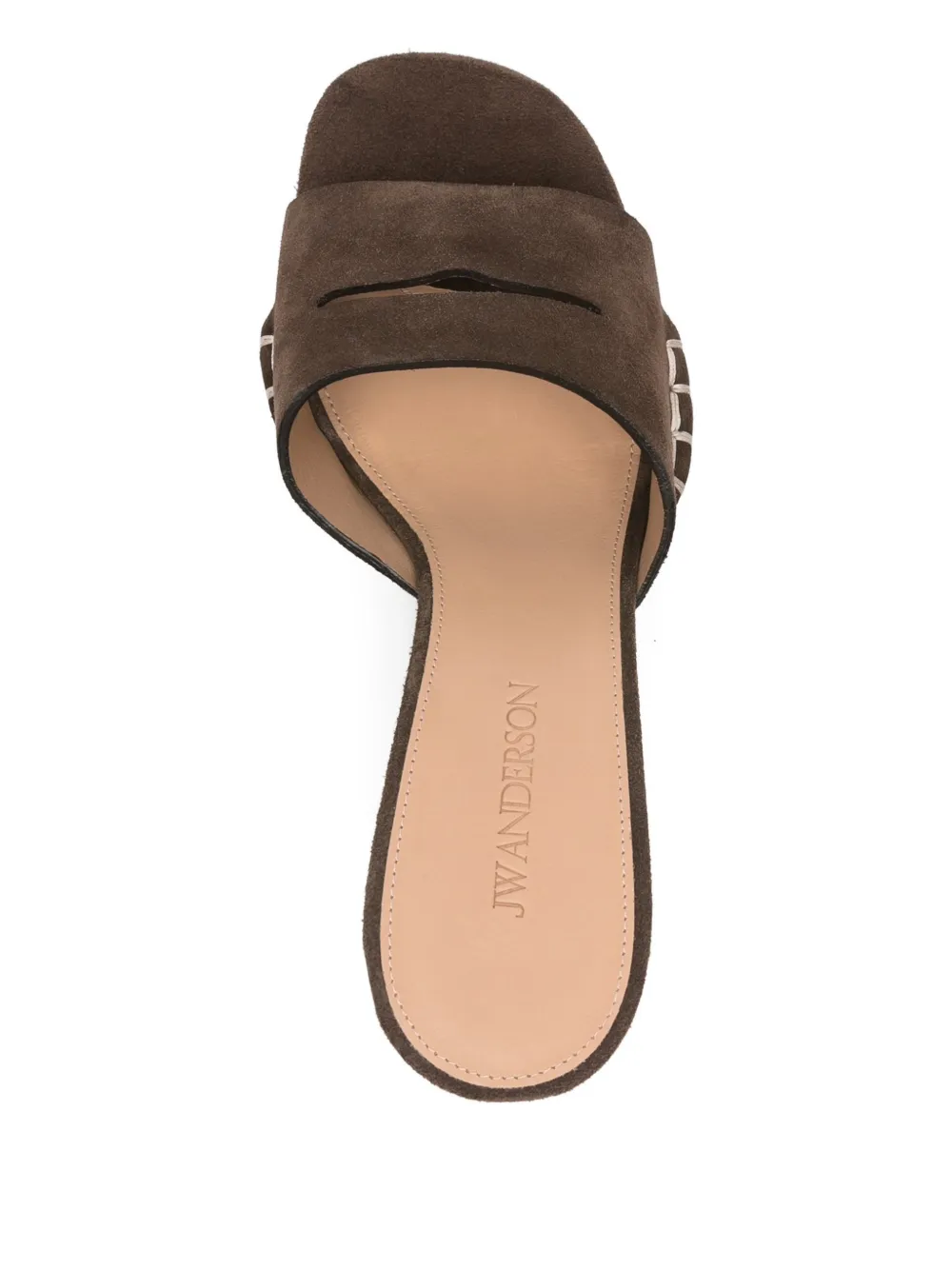 JW Anderson Sandalen met stikseldetail Bruin
