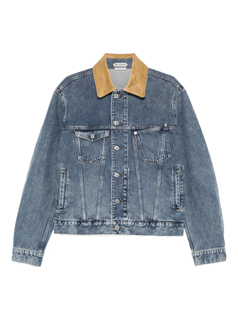 JW Anderson corduroy-collar denim jacket | Blue | Image 1