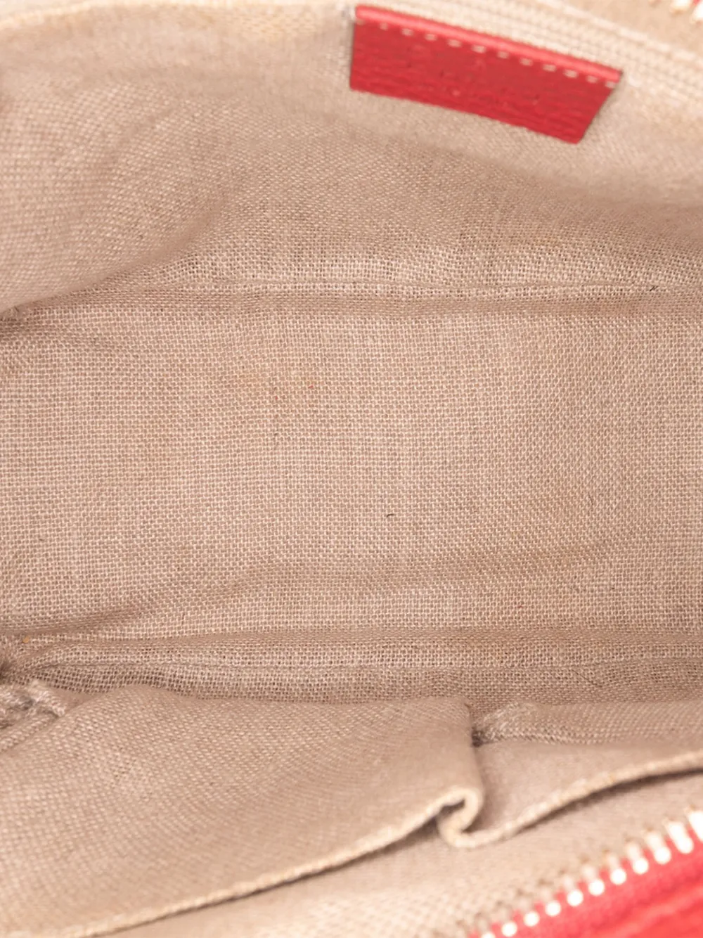 Pre-owned Gucci 2016-2025 Small Gg Canvas Bree Satchel In Brown