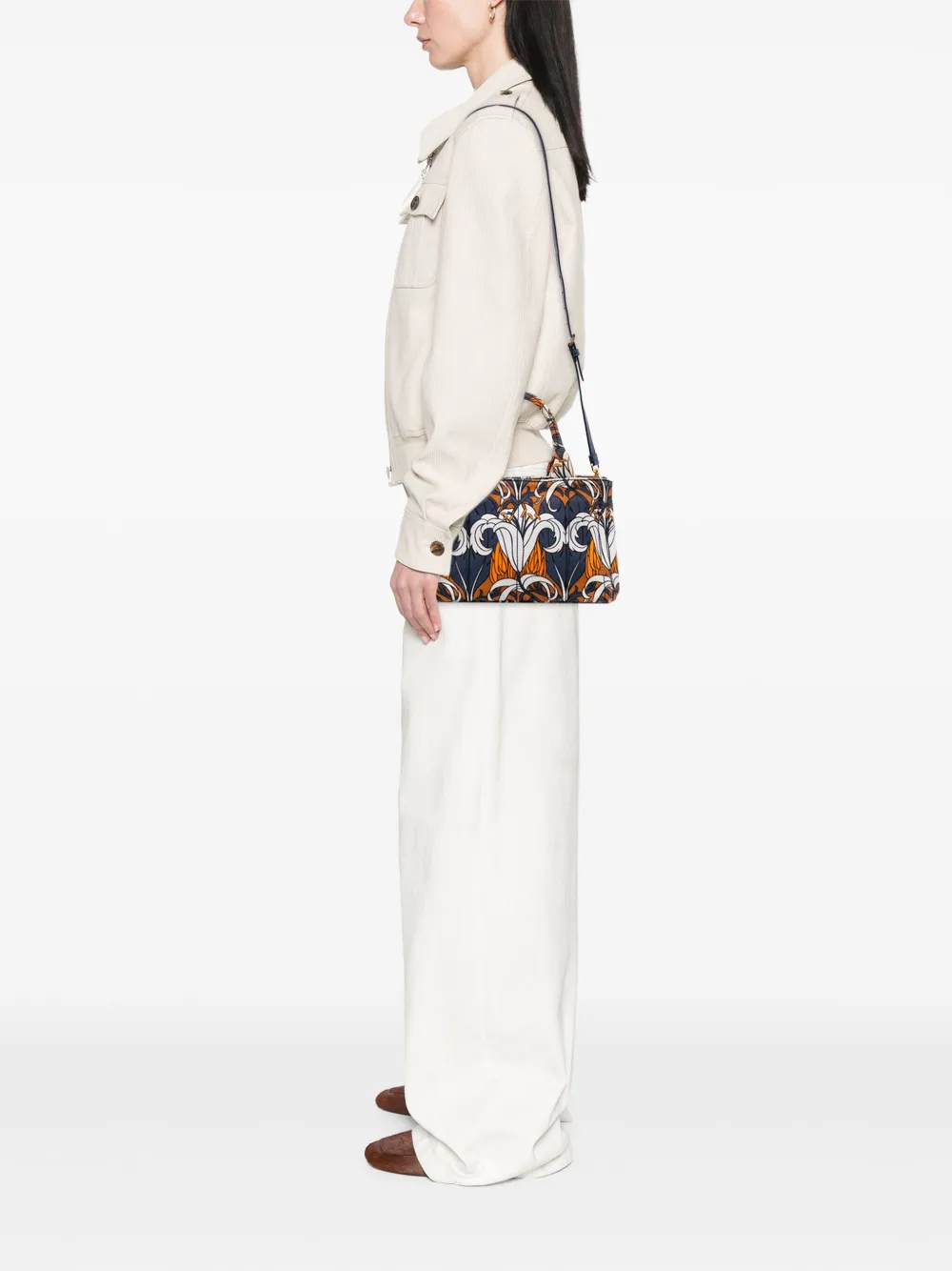 Prada Pre-Owned 2013-2025 Small Floral Printed Canvas Canapa satchel | Pre-Owned | Image 2