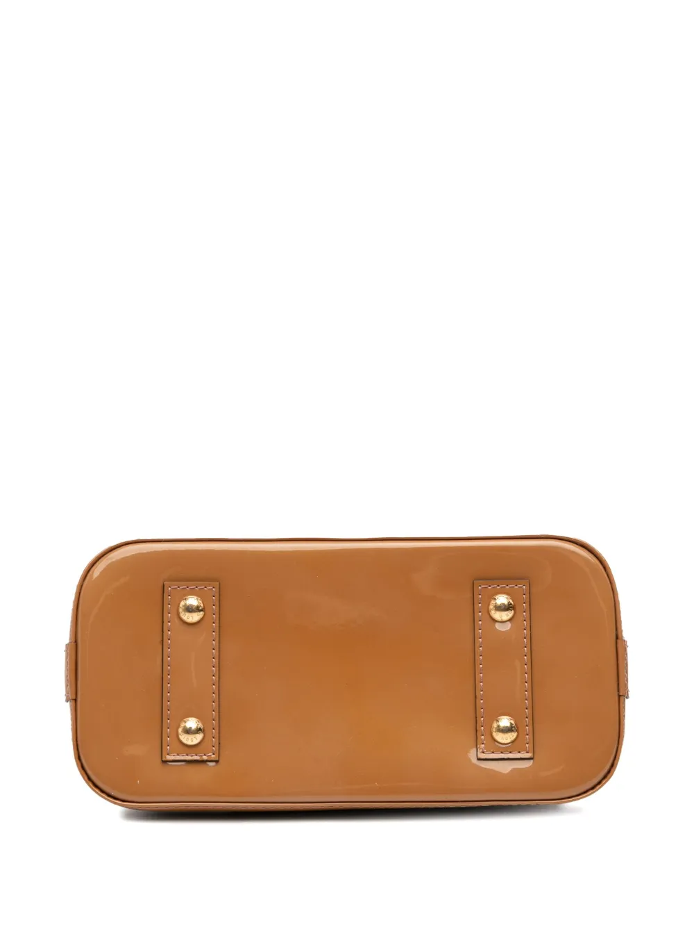 Pre-owned Louis Vuitton 2013 Monogram Vernis Alma Bb Satchel In Brown
