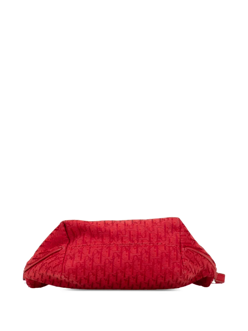 Pre-owned Dior 2003 Issimo Trotter Canvas Pochette Handbag In Red