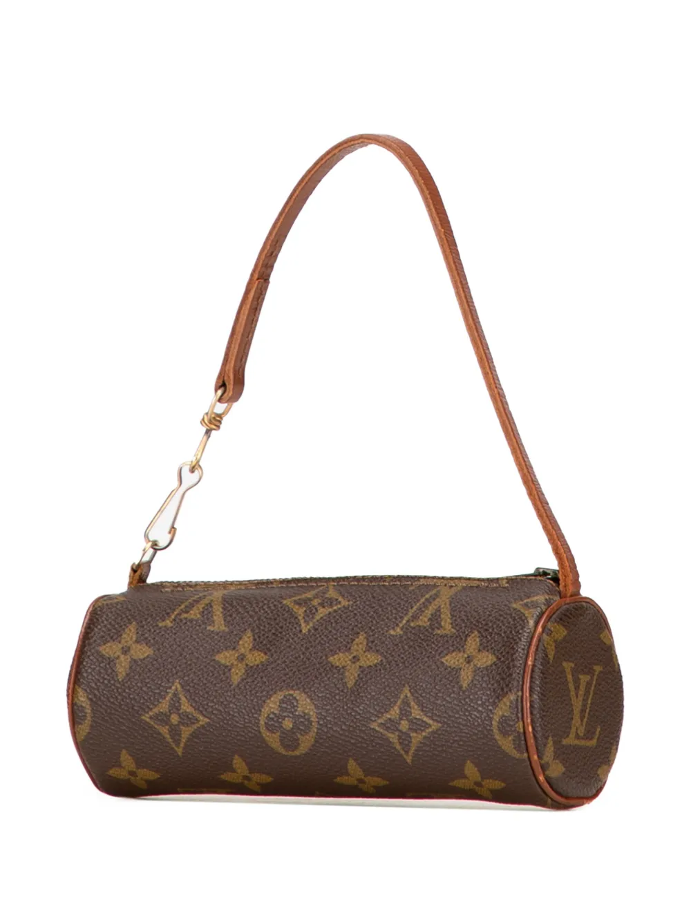 Pre-owned Louis Vuitton 1990-2025 Monogram Papillon Pochette Handbag In Brown